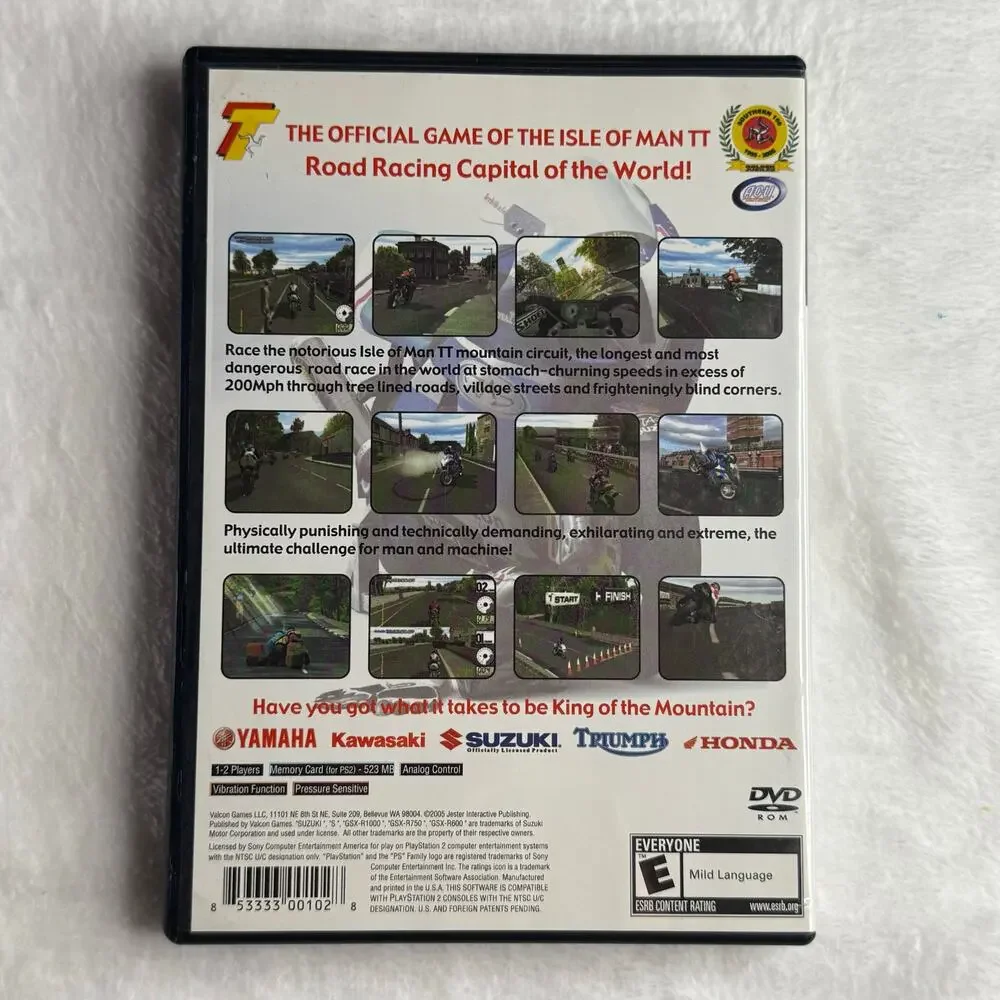 Suzuki TT Superbikes Real Road Racing (Sony PS2, 2005) With Manual - Playstation